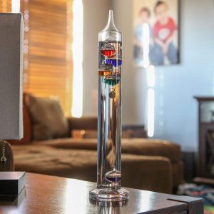 Solite Galileo 14 inch Glass Thermometer with 5 Multi Colored Spheres in Fahrenheit and with Gold Tags