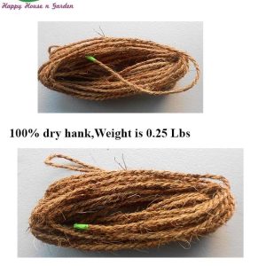 RUNADI Organic Garden Twine Made of 100% Natural Coconut Fiber, Length :150 feet (50 feet @ 3 Hanks per Pack) Weight : 1 Lbs,Thickness:5mm,from Our Own Productions.