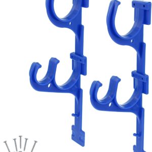 U.S. Pool Supply Set of 2 Plastic Pool Hangers for Telescopic Poles – Store Poles with Nets, Vacuums, Hoses & Attachments