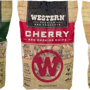 Ultimate Western BBQ Smoking Wood Chips Variety Pack Bundle (3)- Apple, Pecan, and Cherry Flavors