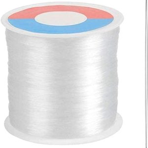 500 m Trasparent Nylon Filo Invisibile Filo da Pesca 0.3 mm Trasparente Filo di Nylon Perline Filo per Realizzare Gioielli, bracciali Collana e progetti Artigianali Strumento Essenziale